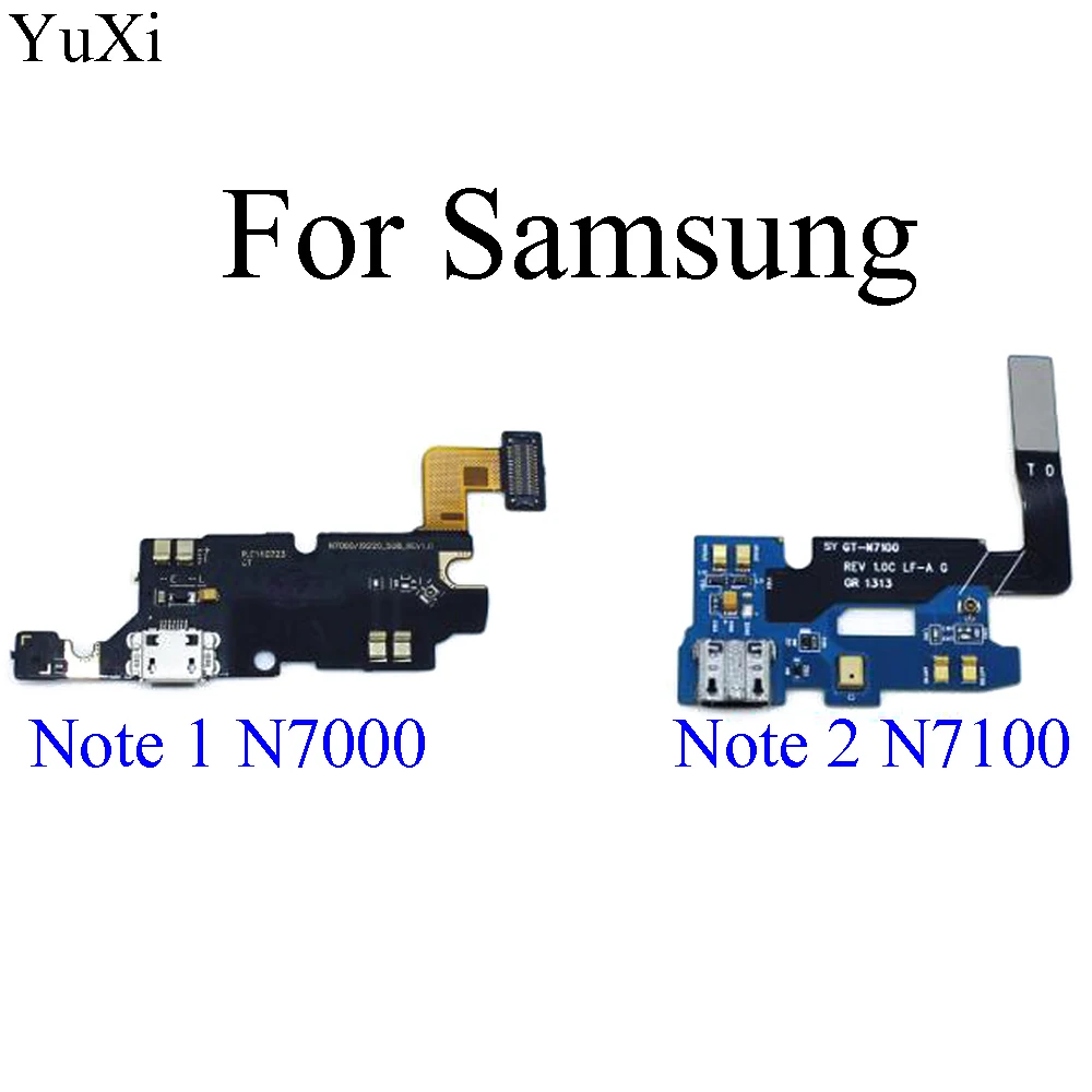 

YuXi Replacement Charging Flex Cable For Samsung Galaxy Note 1 N7000 Note 2 N7100 Microphone USB Port Socket Dock Connector