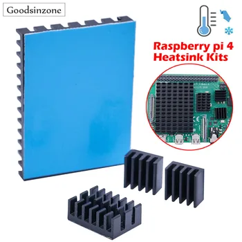 

4Pieces/Lot Raspberry Pi 4 b Heatsink, Raspberry Pi Heatsink Aluminum Heatsink with Thermal Tape for Raspberry Pi 4 Model B