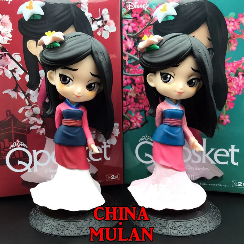 Disney QPosket милые большие глаза куклы Mulan игрушки Фигурки Модели подарок