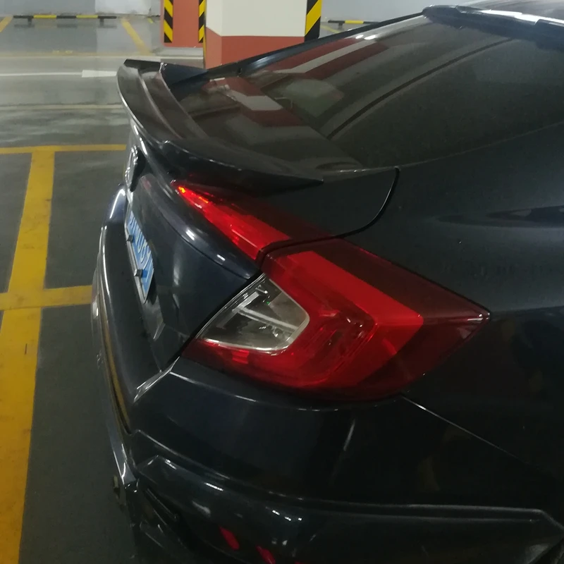 

UBUYUWANT For Honda Civic Spoiler High Quality ABS Material Primer Color Car Rear Wing Rear Spoiler For Honda Civic 2015-2018