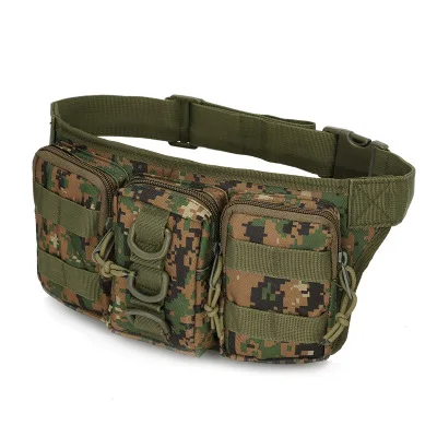 

Men fanny pack Tactical camouflage pockets outdoor training waterproof mountaineering riding bag Military Pouch Four Pocket