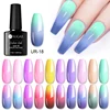 Azúcar UR térmico Ultra-delgada brillo 3 colores Gel UV Color-chaging copo de nieve temperatura cambio de Color uñas de Gel arte ► Foto 2/6