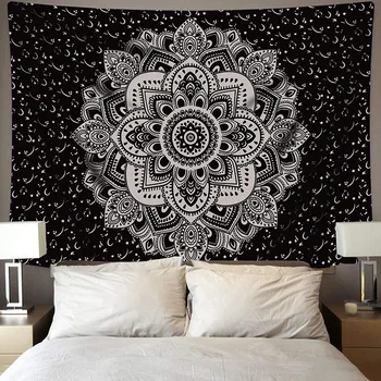 

Brushed 3D Digital Printed Tapestry Bohemian Pattern Home Wall Hanging Upholstery Fabric Tablecloth