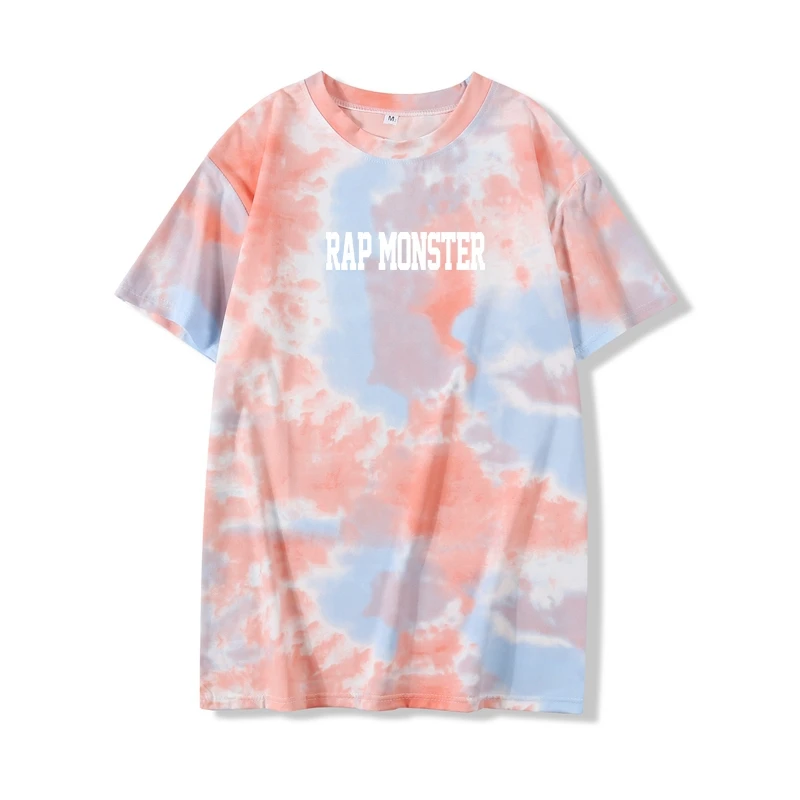 Футболка Bangtan Boys с надписью Rap Monster белая футболка принтом Tie Dye женская летняя