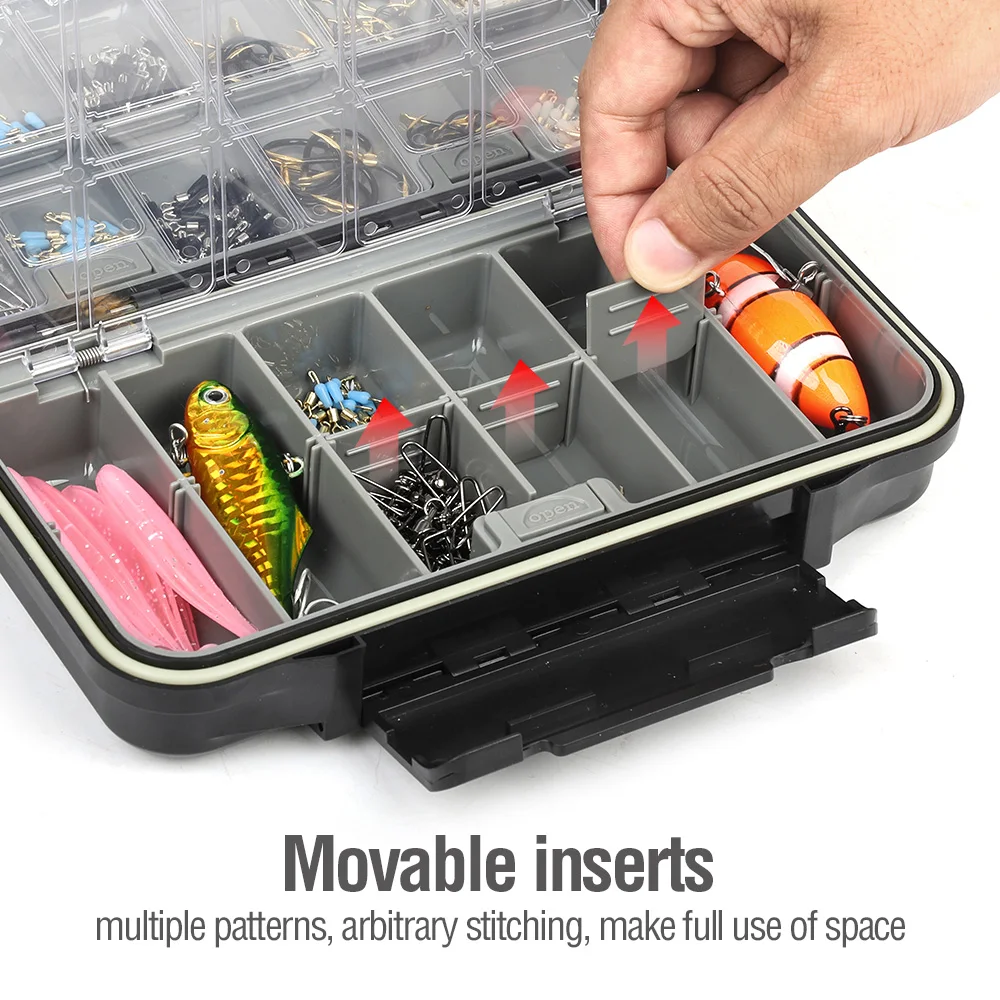 1Pc Fishing Fly Lures Box Fish Hooks Storage Case Waterproof Fishing Accessories