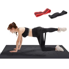 Пояс для йоги, нескользящий латексный пояс для ягодиц и ног, эластичная лента для фитнеса, упражнений, бедер, тренировочных ремней