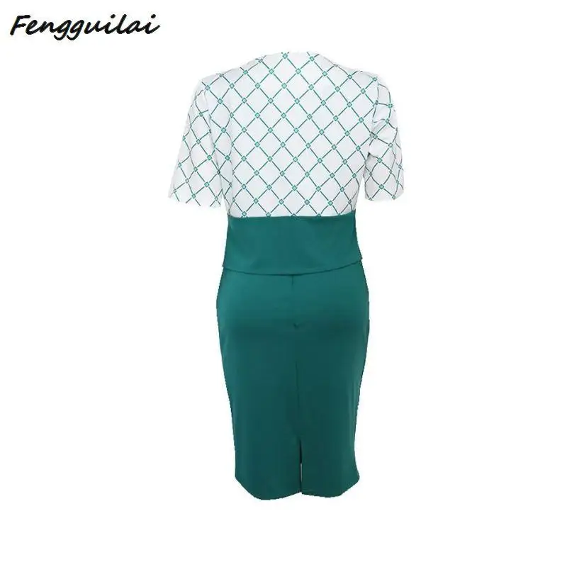 African Clothes High Quality Two Pieces Set Women Office Lady Elegant Printed Coat&Short Sleeve Bandage Pencil Dress Suits