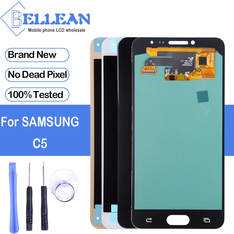 Dinamico Акция 5,2 дюймов запасная часть C5 lcd для samsung Galaxy C5000 lcd дисплей кодирующий преобразователь сенсорного экрана в сборе с инструментами