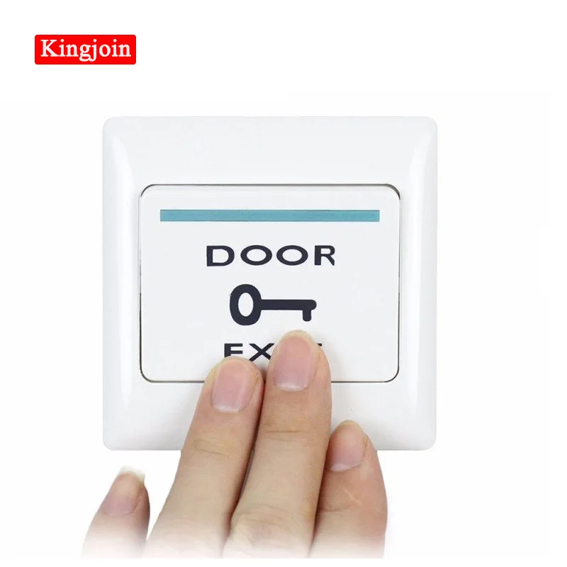 

New high quality white switch exit button switch / access switch / access control system kit silver alloy relay switch for door