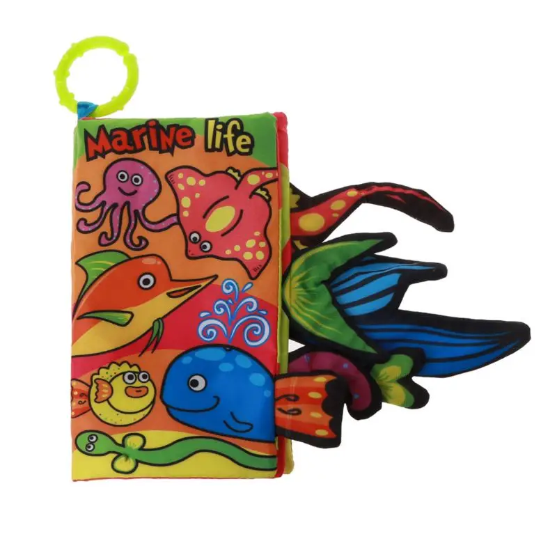 

Baby Toys Infant Baby Book Early Development Cloth Books For Kids Learning Education Activity Books Animal Tails
