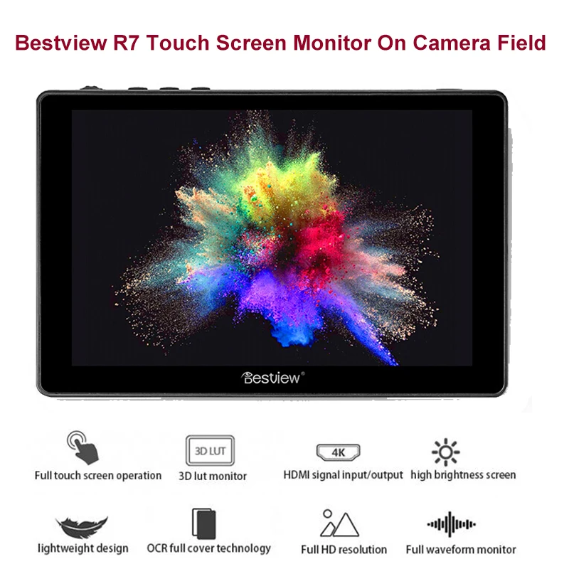 

Bestview R7 7 Inch Support 4K 3D DSLR Camera Field Monitor Ecran Pantalla 1920X1200 for DSLR Cameras Gimbal Stabilizer Display