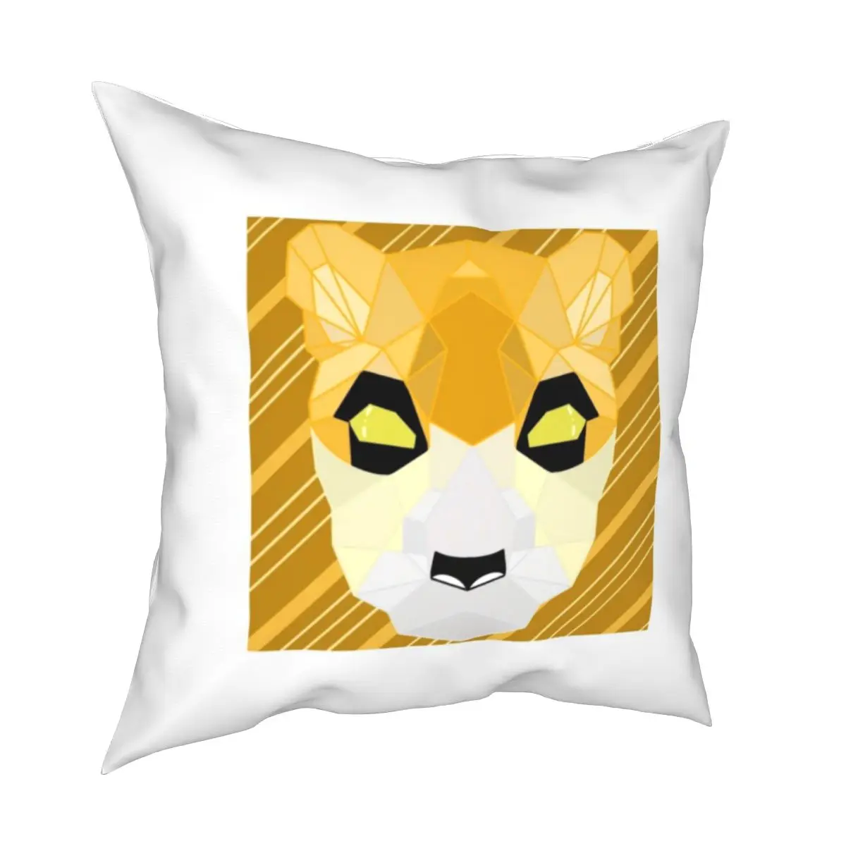 Geometric Yellow Lion Pillow Cases Animal Voltron Cartoon White Cushion Covers Novelty Decorative Pillowcover For Home 18