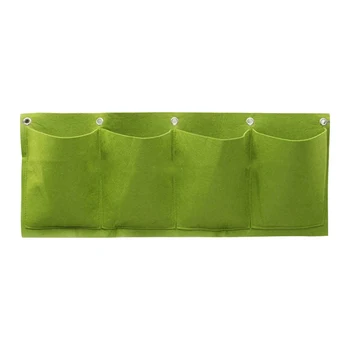 

Flower Wall Hanging 4 Pockets Balcony Yard Planter Bag Widthways Potato Strawberry Indoor Outdoor Vegetables Home Office Garden