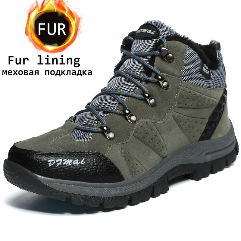 Зимние походные ботинки для мужчин и женщин водонепроницаемые походные сапоги теплые высокие горные альпинистская обувь горный туризм Охота обувь
