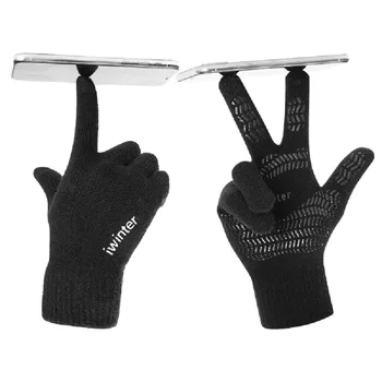 

1 Pair Women Men Knitted Winter Gloves Knitted Waterproof Autumn Winter Outdoor Warm Thick Gloves Touch Screen Mittens Gloves