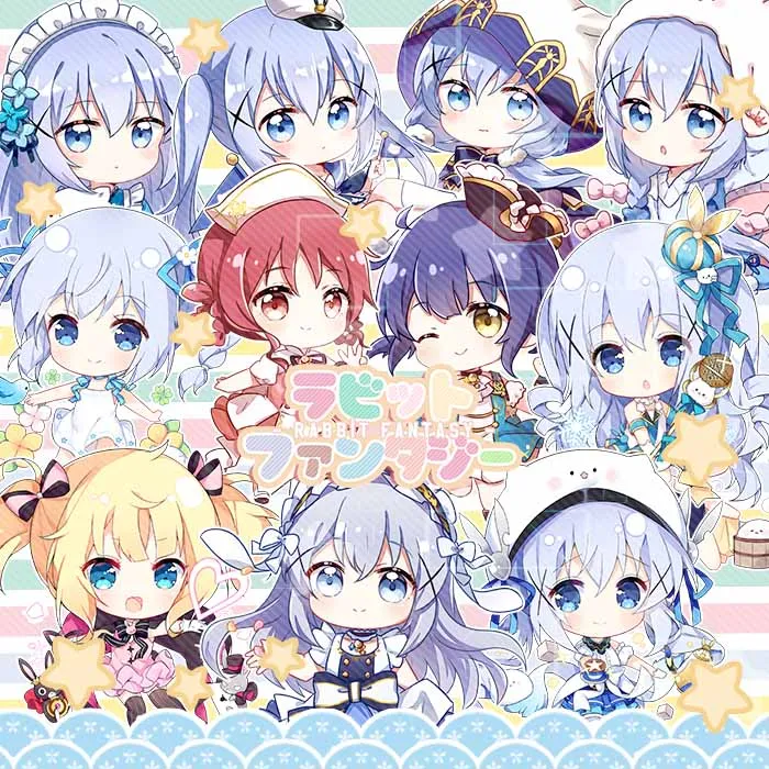 Аниме Gochuumon wa Usagi Desu ka? Kafuu Chino Rize Косплей акриловый брелок кулон с фигурками из