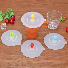 Силиконовая крышка чашки чая присоска многоразовая термостойкая Герметичная крышка для чашек крышка высокая температура и низкая термостойкость