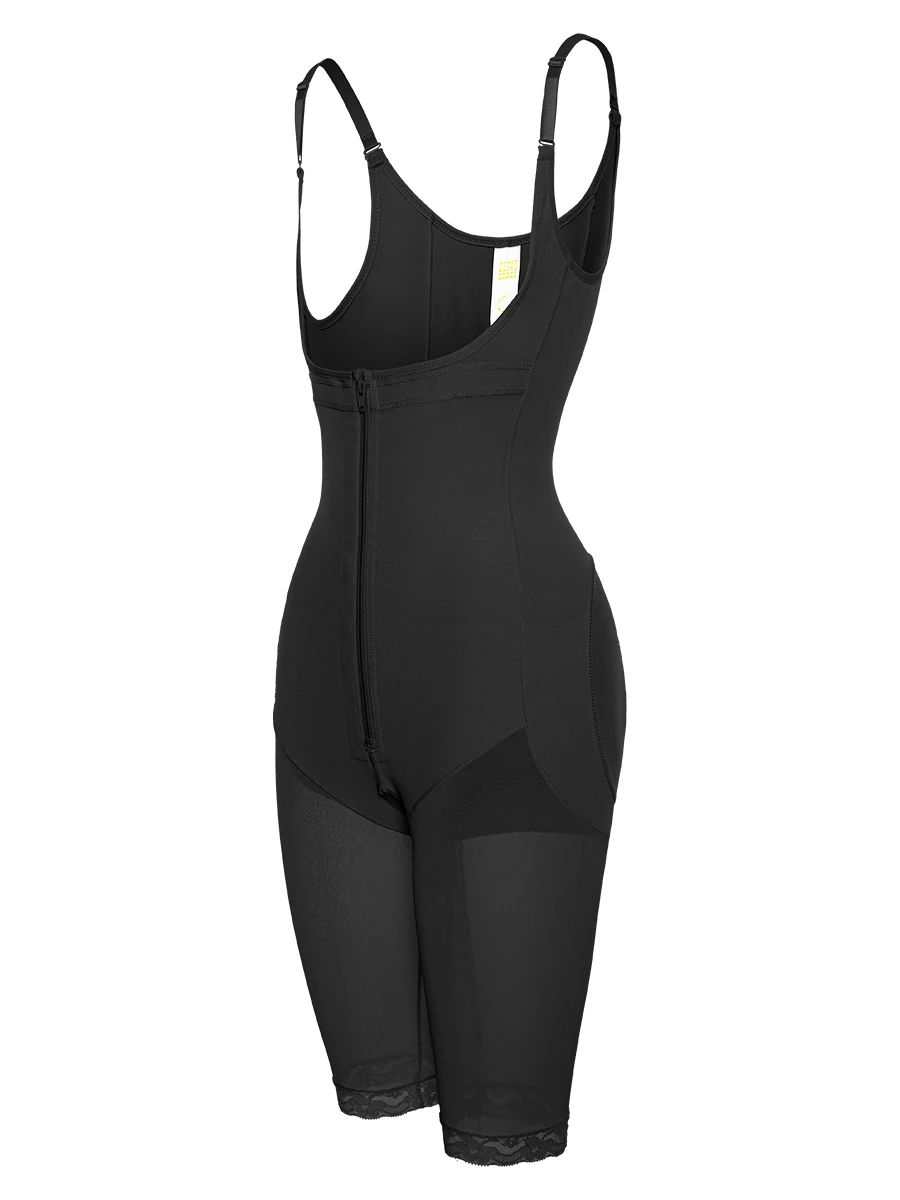 best shapewear for tummy Plus Size Zipper Full Body Shapewear Underbust Slimming Butt Lifter Shaping Mid-Thigh Length Pants Tummy Control Underwear best shapewear for lower belly pooch