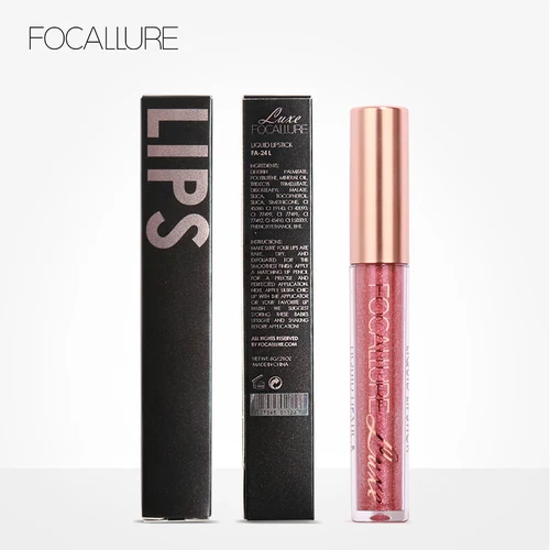 FOCALLURE 방수 리퀴드 립스틱, 배텀 레드 벨벳 립 틴트 브라운 누드 매트 립스틱, 컬러풀 메이크업 화장품 5