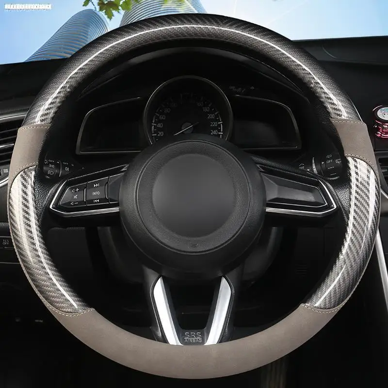 Чехол рулевого колеса автомобиля D Форма или круглый стержень для Mazda 5 6 2003 2004 2006 2007 gh gj 626 mazda atenza - Название цвета: FMPJTXW16S