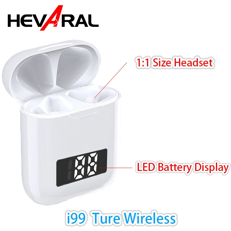 

i99 TWS V5.0 LED Battery Display Handsfree Bluetooth Headset Touch Earphones 6D Noise Cancel Wireless Charging PK i200 G02 i500