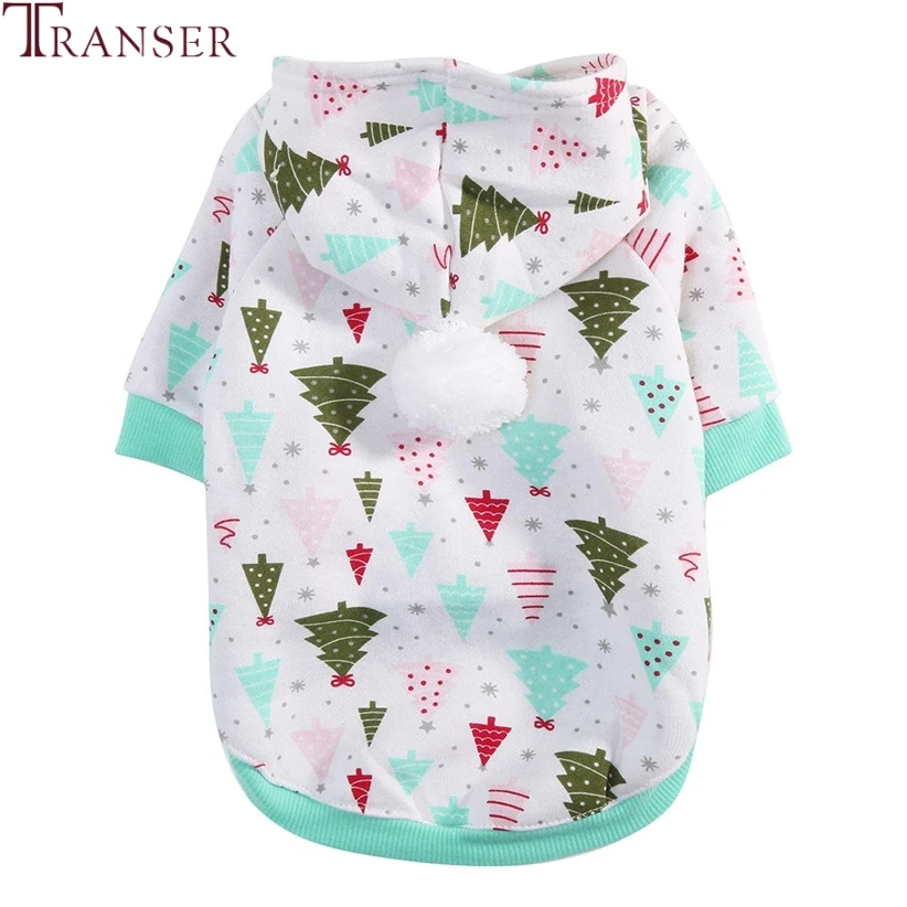 Зимняя одежда для маленьких собак Transer куртка с принтом деревьев снежинок лось