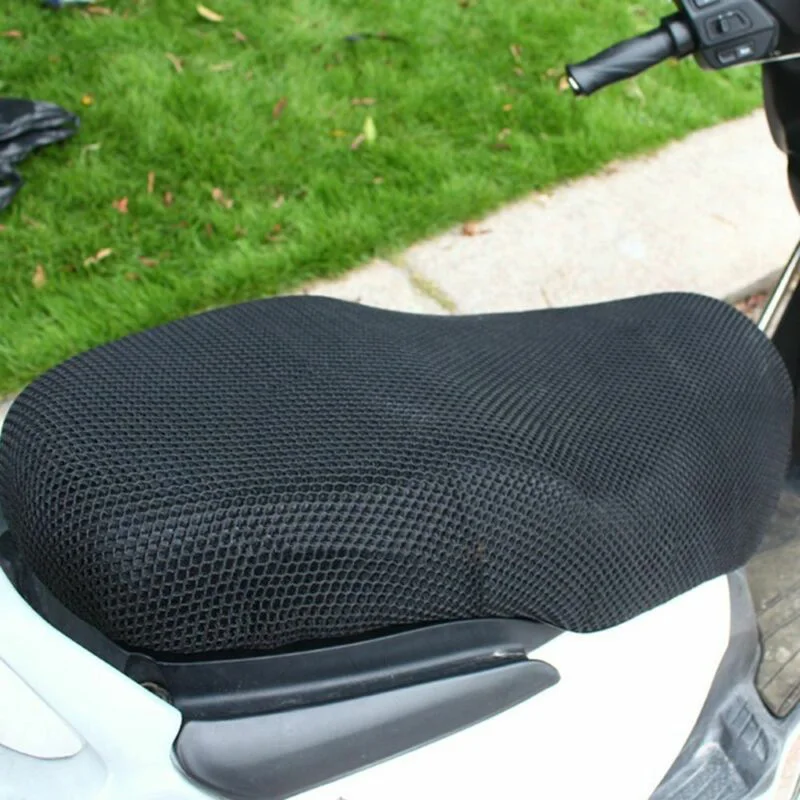 

Black Motorcycle Electric Bike Seat Net Cover Protector Cushion Pad Replacement