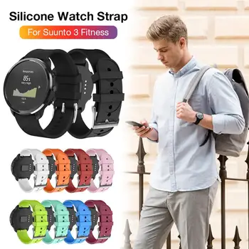 

20mm Watch Strap Replacement Watch Band Silicone Soft Breathable Watch Strap For Suunto 3 Fitness Sports Smart Watch Accessories