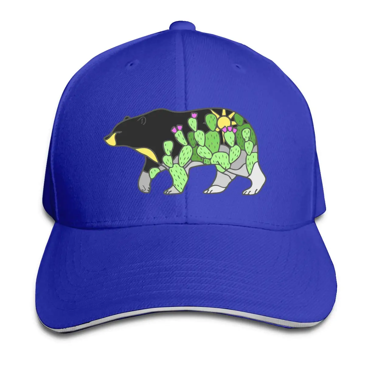 Черный медведь С КАКТУСОМ мужчины и женщины папа шляпы бейсболка