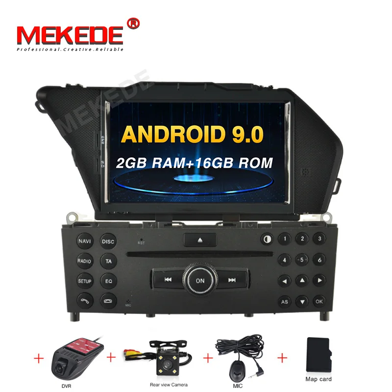 MEKEDE HD 4+ 64G PX5 Автомобильный мультимедийный плеер Android 9,0 Автомобильный DVD Радио аудио GPS плеер для Benz GLK класс X204 2008 - Цвет: 16G camera DVR