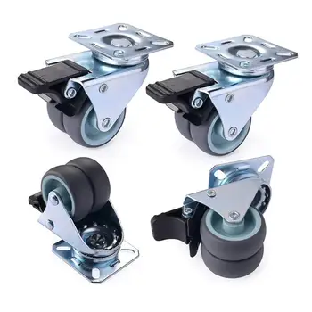 

Furniture Casters Wheels Mute Soft Rubber Swivel Caster Caster Accessories Household Chair Roller Trolley Office Wheels C8P1