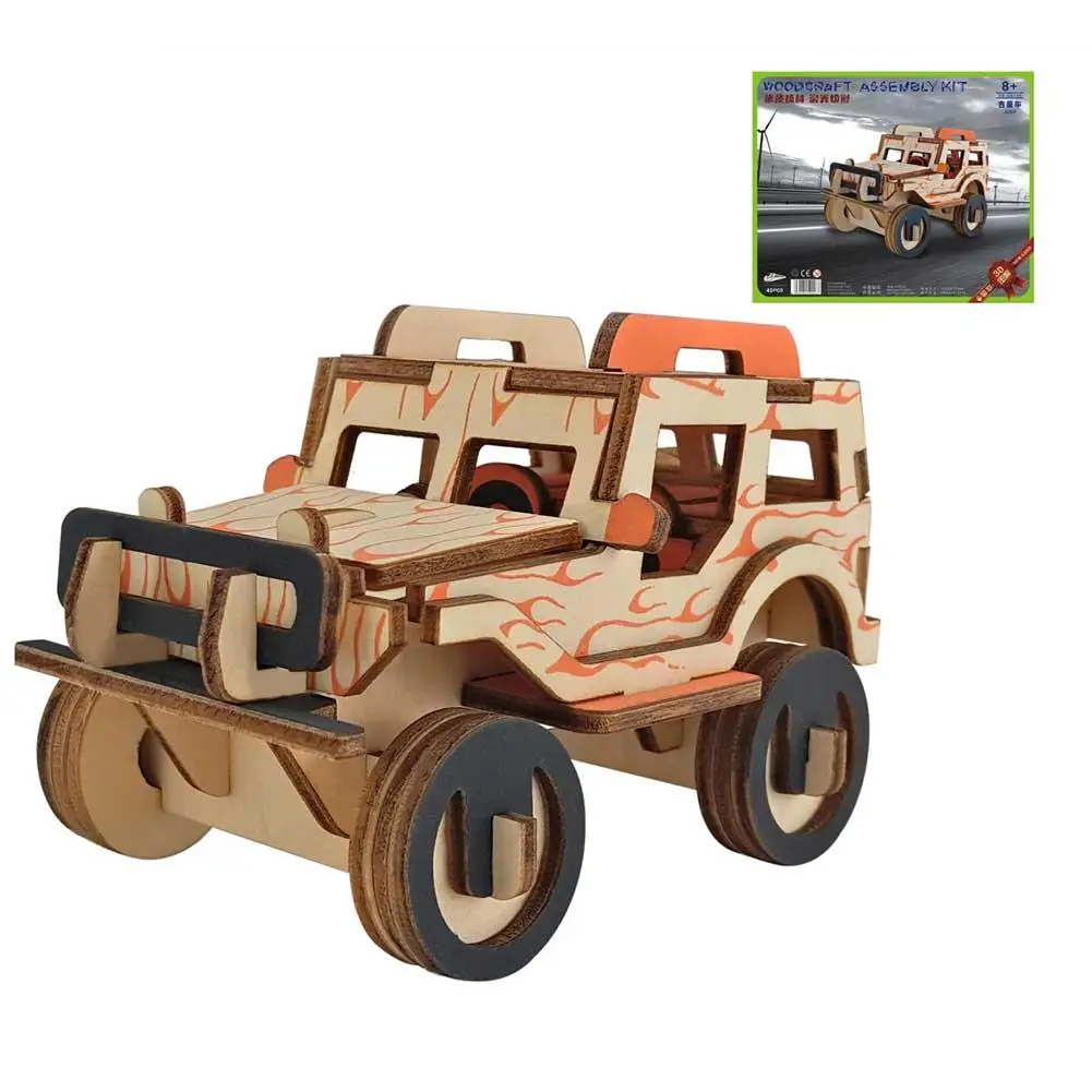 Джип 3D деревянная модель игрушка мир головоломка сборный автомобиль набор