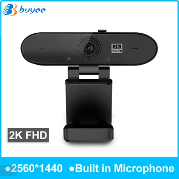 

Buyee 2K FHD 2560*1440 USB Webcam Camera for Pc Computer Online Teaching Live Broadcast Conference Work Video Web Camera