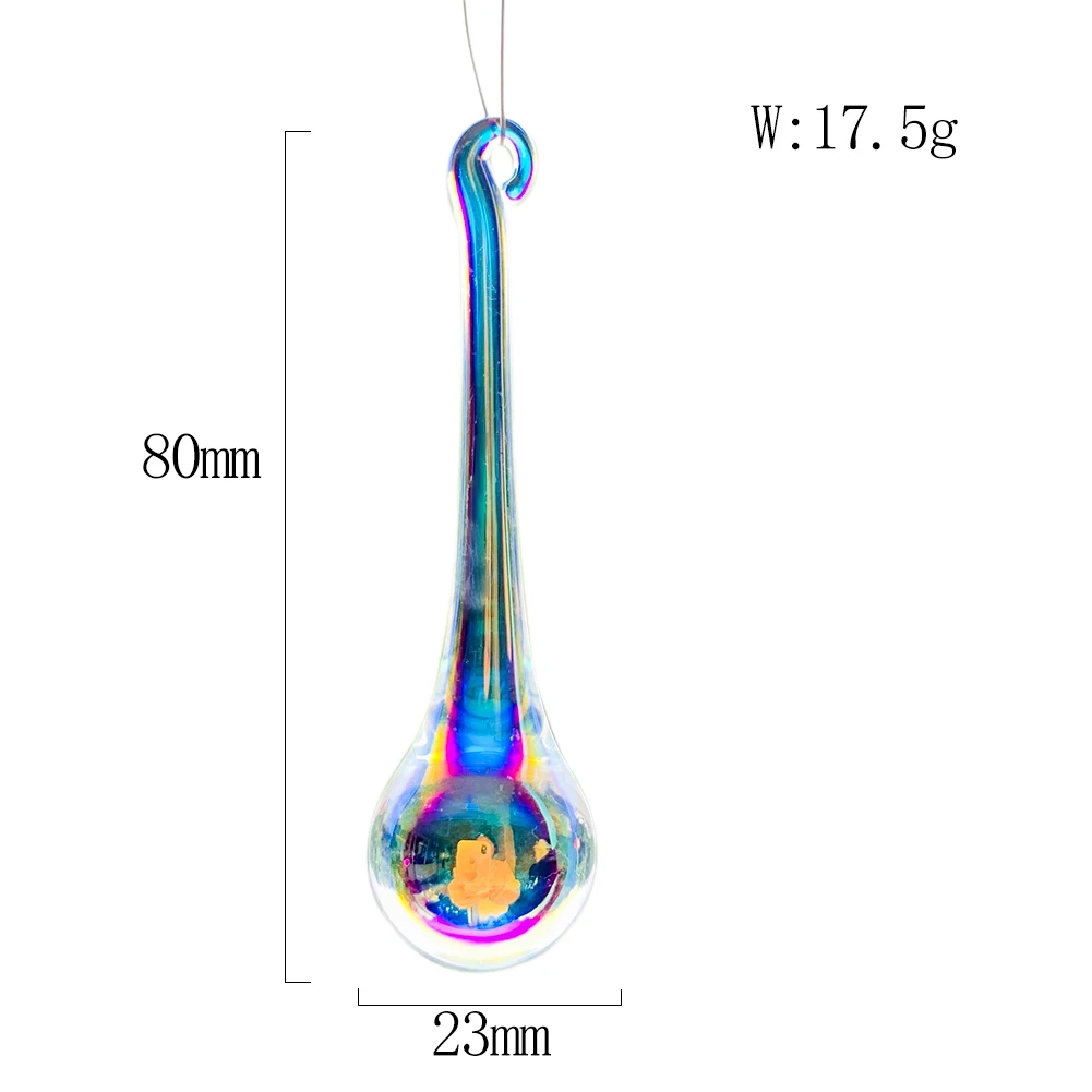 80mm Aurora Water Drops Crystals Pendants for Chandeliers Crystal Accessories Suncatcher Hanging Wedding Home Decor 2/5/10PCS,crystal beads,crystal sun catcher,chandelier crystal drops,crystal beads garlands