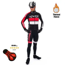 ekoi men cycling suit bike clothes triathlon thereal fleece cycling clothing winter cycling equipment long sleeve sets keep warm