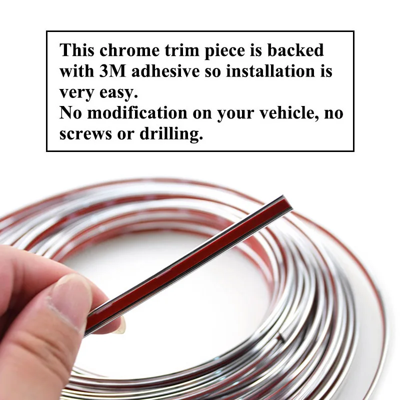 Door Window Mirror Body Molding Strip Sticker Trim Cover Decoration Protection PVC 3M 6mm Car Styling Chrome Decorative Strips car stickers car window stickers car door moulding trim window door cover trim car window trim stickers car window trim car window protector strip car seal strip car rearview mirror protector