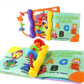 

Xmas Infant Cloth Book Cartoon Animal Pattern Baby Boy Girl Soft Teethers Books Educational Learning Toys safety Book 2020