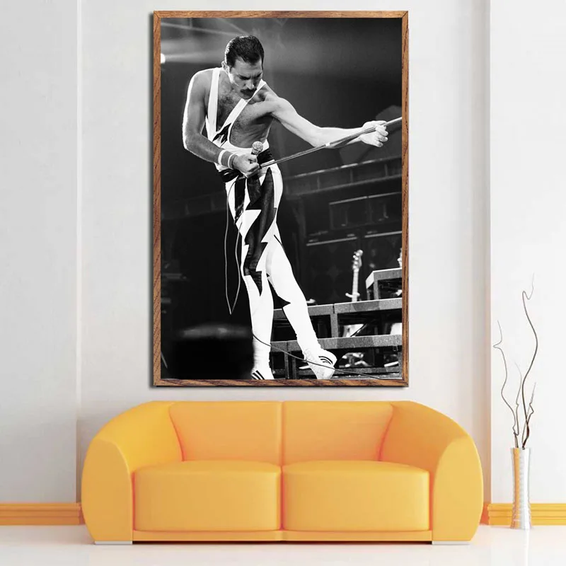 Плакатный принт Фредди Меркури Queen музыканта Rock Band легендарный поп-звезды Живопись Художественная стена картинки для Гостиная домашний декор