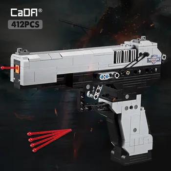 

CaDA C81009W 412PCS Combat Pistol Submachine Gun Model Technic Blocks ww2 Building Blocks City Police Swat Bricks Toys for Kids