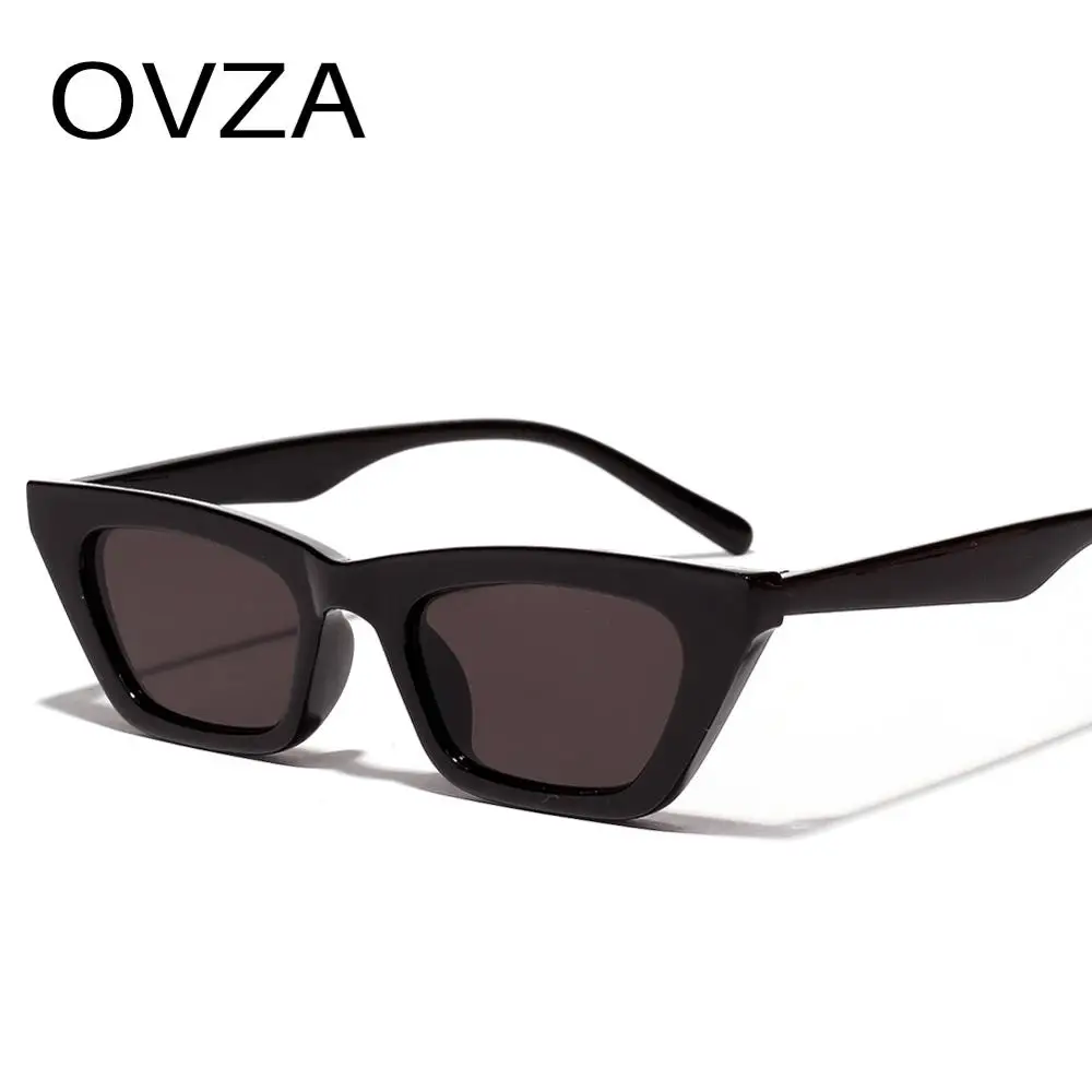 OVZA Rectangle Sunglasses Women Brand Designer Fashion Black Sun glasses for Mens High Quality Anti-UV Eyeglass S1001