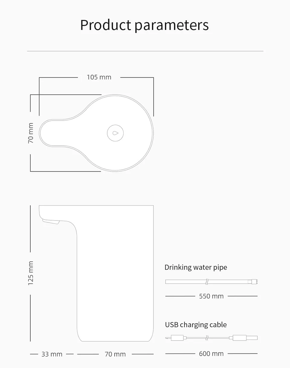 Xiaomi Youpin SANJIE Teaware T1 barreled водяной насос автоматический подачи воды бытовой Электрический диспенсер для воды