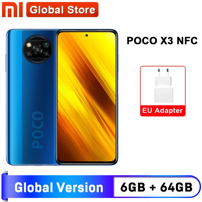 Global Version Xiaomi POCO X3 NFC 6GB 64GB Smartphone Snapdragon 732G Octa Core 64MP Quad Camera 6.67