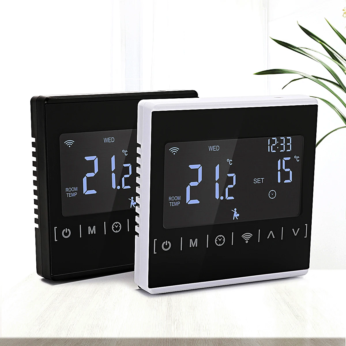 WiFi thermostat temperature controller LCD touch screen backlight for electric heating electric floor heating