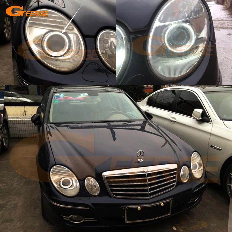 Отличные ультра яркие CCFL ангельские глазки набор halo Кольца для Mercedes Benz e class w211 E200