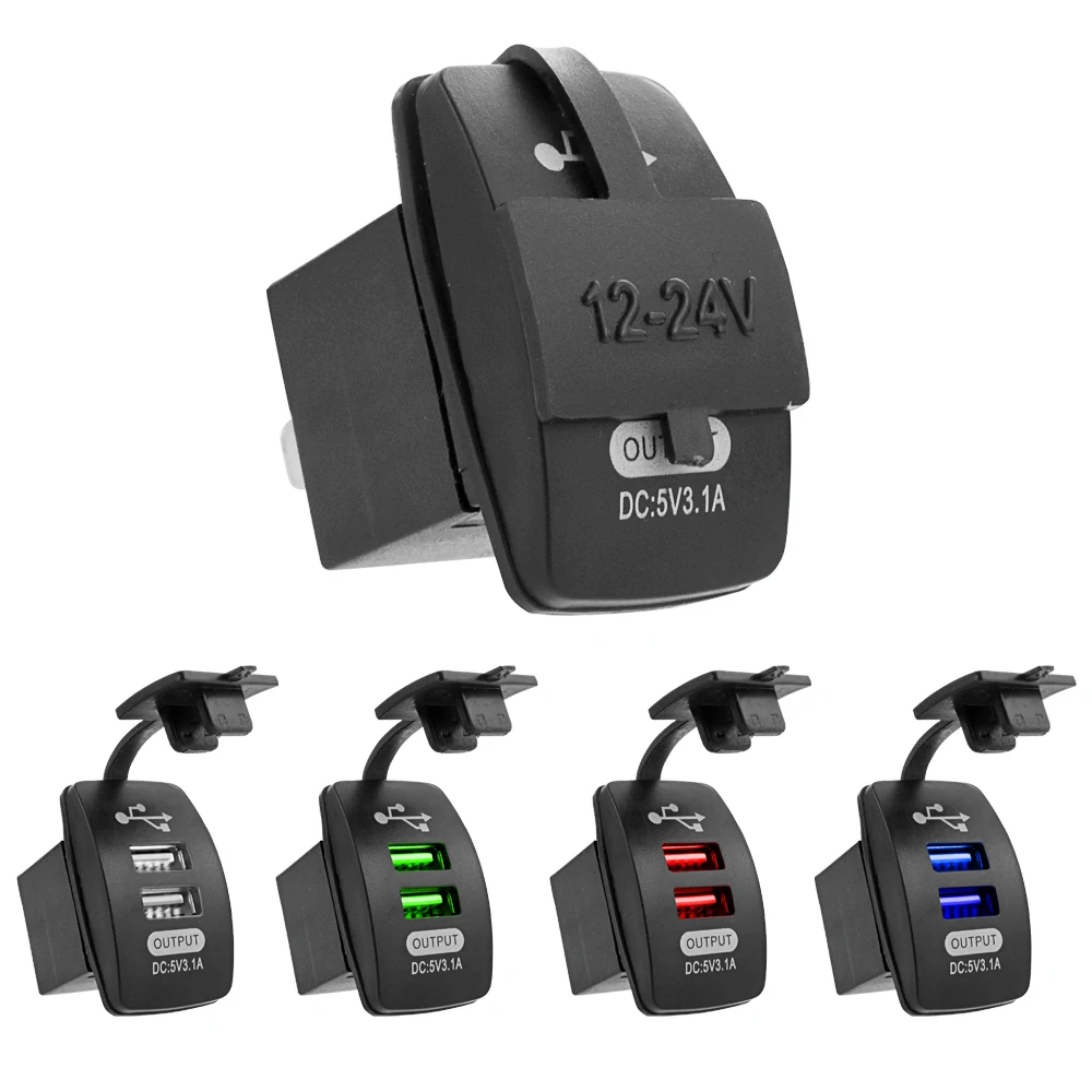 Brand new Car Charger USB 5V 3.1A Universal Dual Aut Waterproof Ports shipfree