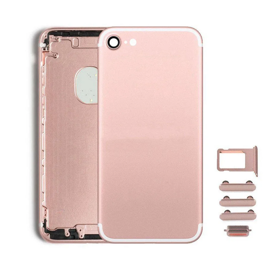 Для iphone 7 корпус металлическая задняя батарея чехол для iphone 7 средняя панель рамка задняя дверь батарея чехол не гибкое заменяемое часть