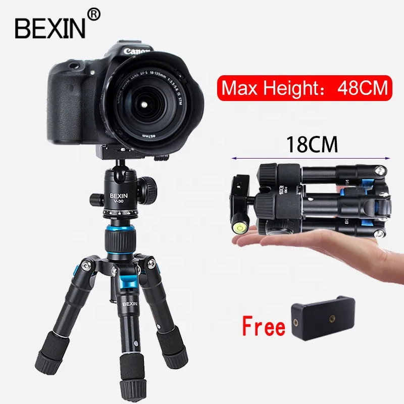 BEXIN flexible desktop Smartphone tabletop phone photography pocket tripod stand Portable Compact Mini Tripod For iPhone Camera