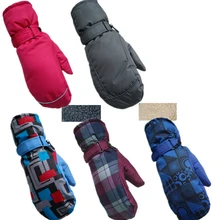 Унисекс Зимние теплозащитные лыжные перчатки мужские и женские флисовые перчатки для сноуборда уличные Водонепроницаемые зимние мотоциклетные перчатки для катания на лыжах для пары