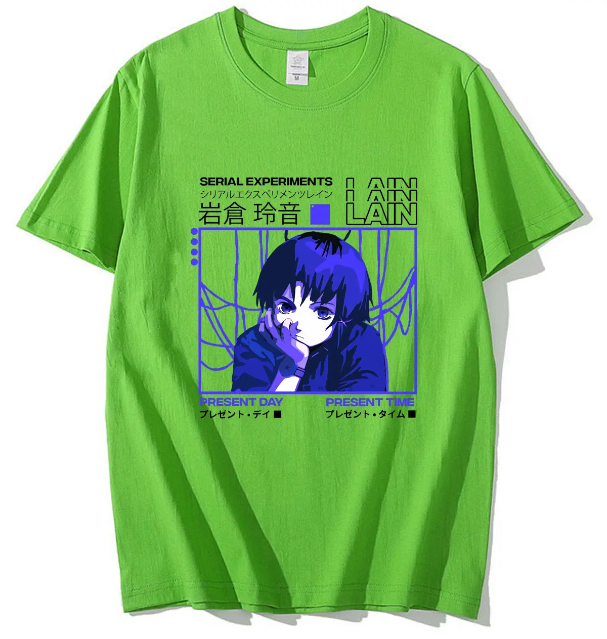 Serial Experiments Lain Oversized T-Shirt Men Cotton T Shirt