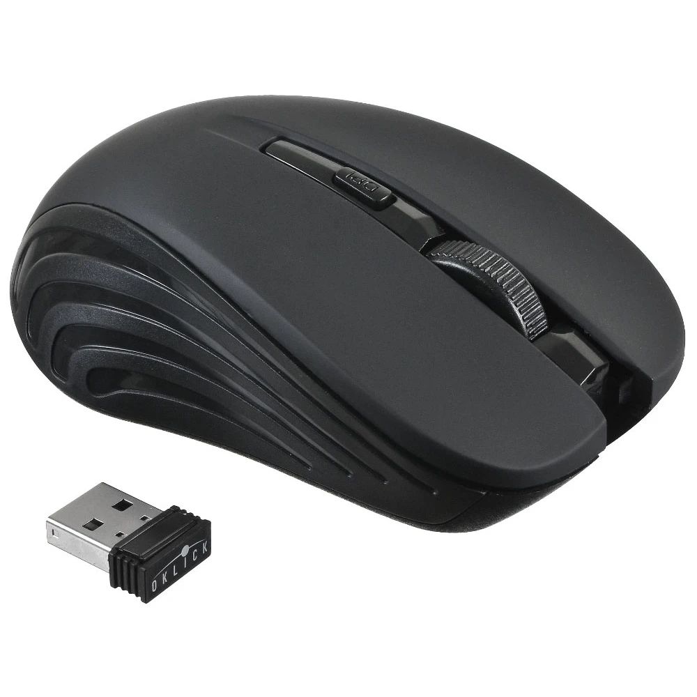 Мышь Oklick 545MW черный/черный оптическая(1600dpi) беспроводная USB(3but